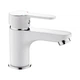 Смеситель для умывальника белый латунный IBERGRIF SQUARE M11022W White - изображение 1