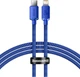 Kabel Baseus Crystal Shine Series Fast Charging Data Cable Type-C to iP 20 W 1.2 m Blue (CAJY000203) - obraz 1