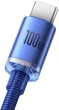 Kabel Baseus Crystal Shine Series Fast Charging Data Cable USB to Type-C 100 W 2 m Blue (CAJY000503) - obraz 3
