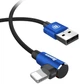 Кабель Baseus MVP Elbow Type Cable USB for IP 2 A 1 m Blue (CALMVP-03) - изображение 5