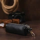 Кожаная ключница унисекс Shvigel 16536 органайзер для ключей Черный - изображение 8