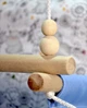 Детская качеля из дерева подвесная Infancy Бегемотик хлопковая голубая тканевая основа от 7 месяцев до 5 лет - изображение 2