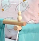 Детская качеля подвесная тканевая Infancy Слоники из натурального дерева мятная основа от 7 месяцев до 5 лет - изображение 2