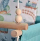 Детская качеля подвесная тканевая Infancy Паровозик из натурального дерева мятная основа от 7 месяцев до 5 лет - изображение 3