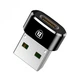 Перехідник Baseus CAAOTG-01 USB Male to Type-C Female Чорний - зображення 3