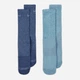 Набор женских носков высоких Nike Everyday Plus Cush Crew DM7086-903 34-38 3 пары Синий/Голубой (195244785339) - изображение 1