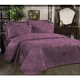 Винтажное жаккардовое покрывало с наволочками DIAMOND GABRIELLA LILAC 240х260см лиловый - изображение 1