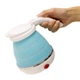 Электрический дорожный чайник SmartTech Foldable Kettle складной силиконовый на 0,6 л дисковый с автоотключением индикатором питания и уровня воды Синий (49081) - изображение 2