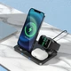 Бездротовий індукційний зарядний пристрій Hoco CW33 3 в 1 для Apple Watch зарядна станція AW-42864 - зображення 7