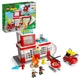 Zestaw klocków LEGO DUPLO Town Remiza strażacka i helikopter 117 elementów (10970) - obraz 2