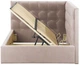 Кровать Chester с боковой спинкой Comfort 90 x 190 см Rosto 13 С подъемным механизмом и нишей для белья Мокко - изображение 7