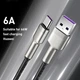 Кабель Baseus Cafule Series Metal USB 2.0 to USB-C 66W 6A 1m Black (CAKF000101) - изображение 3