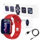 Умные смарт-часы Smart Watch i12, голосовой вызов, пульсометр, тонометр, оксиметр, шагомер, режим спорт, для мужчин и женщин, красный (001438637) - изображение 5