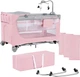 Ліжко-манеж з пеленатором Kinderkraft Leody Pink (KCLEOD00PNK00AC) - зображення 1
