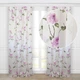 Тюль лён-муар с цветочным рисунком Adagio Windows Decor L012 Фуксия 2х2,7м - 2 шт - изображение 1