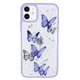 Чохол накладка для Apple iPhone 11 Pro Alitek Batterfly Метелики з блискітками Purple (65430) - зображення 4
