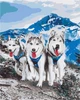 Картина за номерами Brushme Друзяки хаскі 40x50 см BS52389 - зображення 1