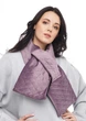 Шарф "Нью-Йорк" бархатный стёганный MyScarf теплый one size черно-розовый мокко - изображение 1
