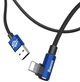 Кабель Baseus MVP Elbow Type USB 2.0 to Lightning 1.5A 2m Blue (CALMVP-A03) - изображение 6
