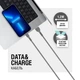 Кабель синхронізації ACCLAB AL-CBCOLOR-T1BK USB-A to Type-C 1.2 м Чорний (1283126518232) - зображення 4