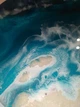 Картина эпоксидной смолой "Изумрудно-бирюзовое море " 35см - изображение 7