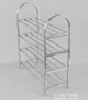 Полка для взуття Shoe Rack HPO56 67×56×23 см на 4 яруса металева хромована - зображення 1