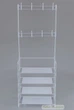 Стойка полка вешалка COSTWAY PRW 160×60×29 см з 4 полками белого цвета - изображение 2