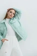 Жіноча демісезонна куртка з плащівки з утеплювачем синтепон Seventeen L-XL Бірюзовий (2000000176369) - изображение 2