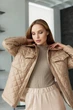 Жіноча демісезонна куртка з плащівки на синтепоні вільна Seventeen L-XL Капучино (2000000176109) - зображення 5