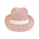 Капелюх трилбі літній Summer hat денді 56-58 Біло-червоний (14848) - зображення 1