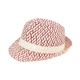Капелюх трилбі літній Summer hat денді 56-58 Біло-червоний (14848) - зображення 2