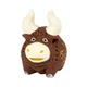 Фігурка гіпсова Netsuke Бичок Білі ріжки Золоте сонце Ручний Розпис 5,5x5,7x4 см Коричневий (25534) - изображение 6