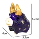 Фігурка гіпсова Netsuke Бичок Золоті Зірочки Золоті Ріжки Ручний Розпис 5,5x5,7x4 см Фіолетовий (25531) - изображение 12