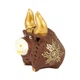 Фигурка гипсовая Netsuke Бычок Золотые рожки Золотое солнце Ручная Роспись 5,5x5,7x4 см Коричневый (25509) - изображение 1