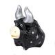Фигурка гипсовая Netsuke Бычок Серебряные звезды Серебряные Рожки Ручная Роспись 5,5x5,7x4 см Черный (25481) - изображение 1