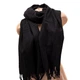 Жіночий кашеміровий шарф LuxWear S128011 чорний - зображення 3