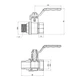Кран кульовий Thermo Alliance Standart 1 1/2" ВН, латунний, ручка-важіль, нікельований, PN40 - изображение 2