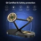 Док-станция Acefast 3в1 Magnetic Wireless Charger для iPhone 14/13/12 MagSafe, Apple Watch, AirPods Pro, AirPods 2/3 black - изображение 7