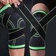Наколінник Бандаж колінного суглоба Knee Support Copper Чорно-зелений фіксатор коліна Компресійний від травм розтягувань - зображення 2