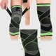 Наколінник Бандаж колінного суглоба Knee Support Copper Чорно-зелений фіксатор коліна Компресійний від травм розтягувань - зображення 4