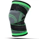Наколінник Бандаж колінного суглоба Knee Support Copper Чорно-зелений фіксатор коліна Компресійний від травм розтягувань - зображення 7