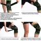 Наколінник Бандаж колінного суглоба Knee Support Copper Чорно-зелений фіксатор коліна Компресійний від травм розтягувань - зображення 10