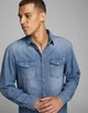 Рубашка д/р JACK&JONES М0118587 (12138115А) колір блакитний S - зображення 3