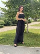 Женское длинное платье из шифона Poliit 8853 черный 42-44 - изображение 3
