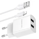 Зарядне мережеве BOROFONE BA53A Powerway (2USB 2.1A) Lightning Білий - изображение 1