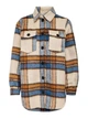 Куртка ONLY ONLDEENA-KAWI L/S CHECK SHACKET PNT S Бежевый 15235844-Oatmeal-Checks:Ariabian Spice/Honey Musta - изображение 4