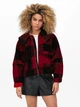 Куртка ONLY ONLBROOKLYN L/S CROP CHECK JACKET PNT M Красный 15243803-Barbados Cherry-Checks - изображение 1