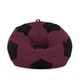 Кресло мешок Мяч Оксфорд размер Стандарт+ Студия Комфорта Бордовый + Черный - изображение 1