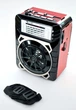 Портативный радиоприемник аккумуляторный Golon RX-9122 с фонариком LED FM/AM/SW тюнером разъем USB/SD Red - изображение 1