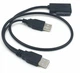 Переходник-адаптер с USB 2.0-SATA (7+6) 13pin -> ноутбук DVD-CD-ROM (Mini- SATA) подлючает ДВД ноутбука к компьютеру (667986729) Черный - изображение 3